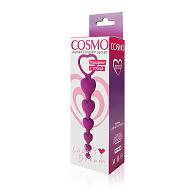 Купить Фиолетовая анальная цепочка с сердечками - 14,5 см. в Москве.