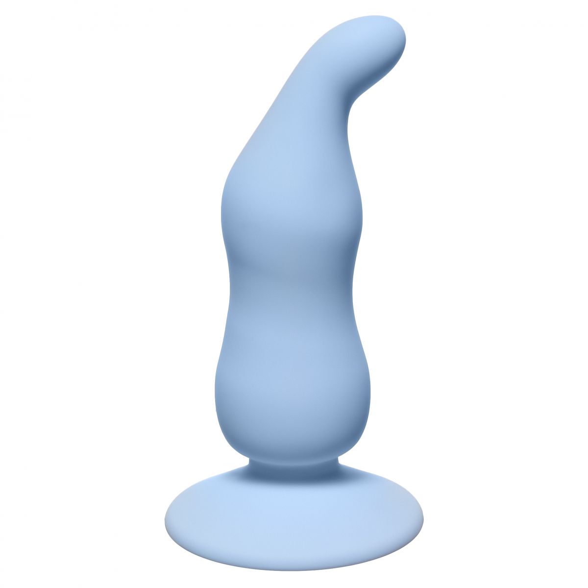 Купить Голубая анальная пробка Waved Anal Plug Blue - 11 см. в Москве.