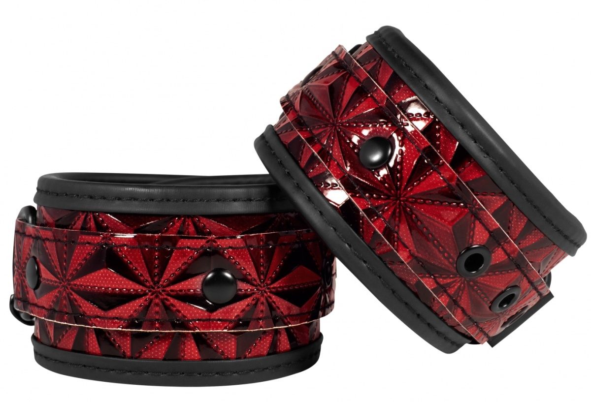 Купить Красно-черные наручники Luxury Hand Cuffs в Москве.