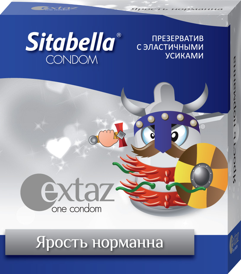 Купить Презерватив Sitabella Extaz  Ярость норманна  - 1 шт. в Москве.