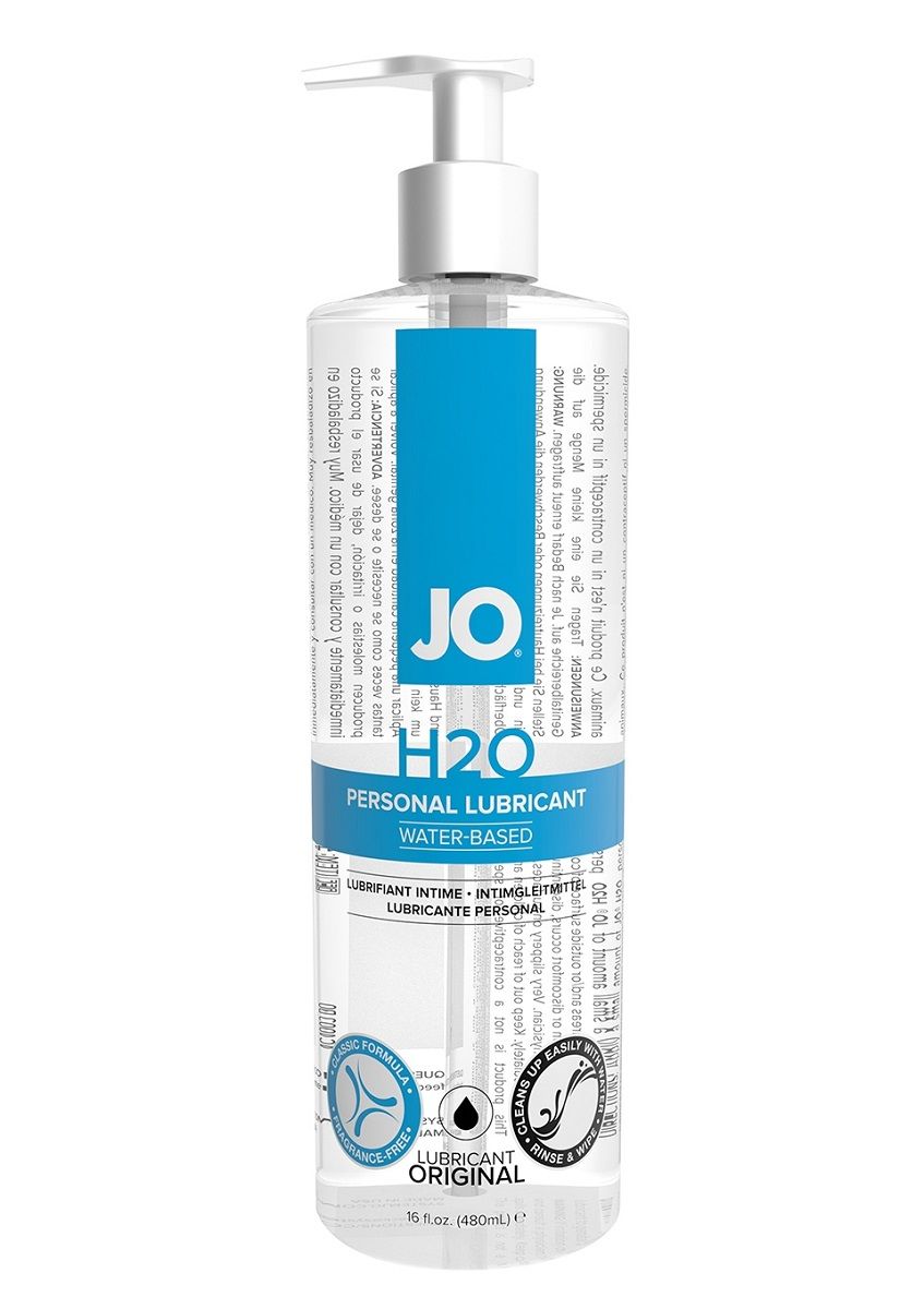 Купить Лубрикант на водной основе JO Personal Lubricant H2O с дозатором - 480 мл. в Москве.