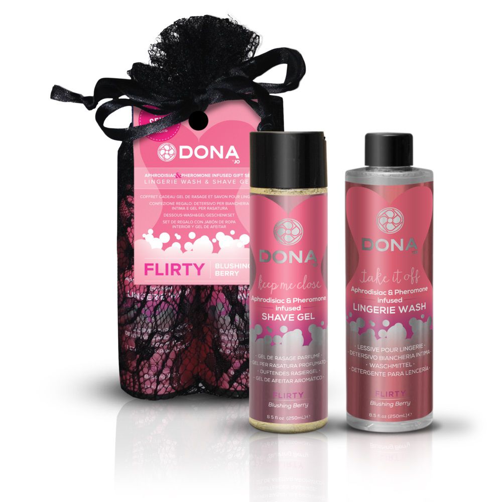 Купить Подарочный набор DONA Be Sexy Gift Set Flirty: гель для бритья и кондиционер для белья в Москве.