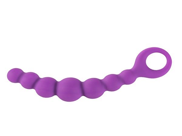 Купить Фиолетовая анальная цепочка Bubble-Chain - 15 см. в Москве.