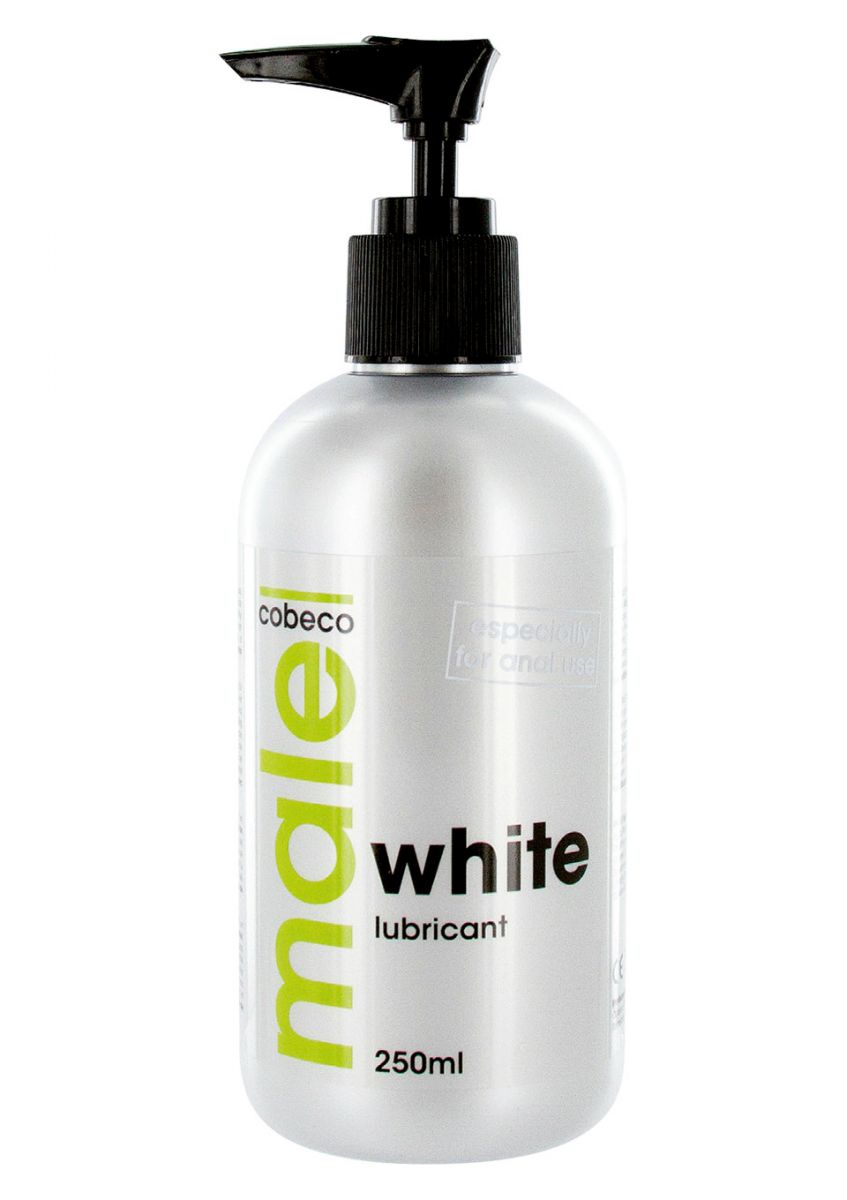 Купить Анальная смазка на водной основе MALE Cobeco White Lubricant - 250 мл. в Москве.