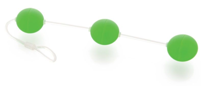 Купить Анальная цепочка из 3-х зеленых шариков в Москве.