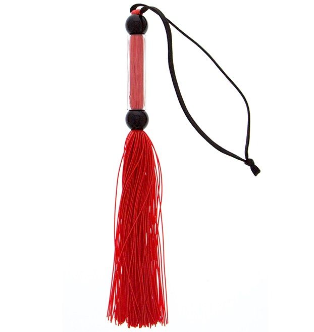 Купить Красная мини-плеть из силикона и акрила SILICONE FLOGGER WHIP - 25,6 см. в Москве.