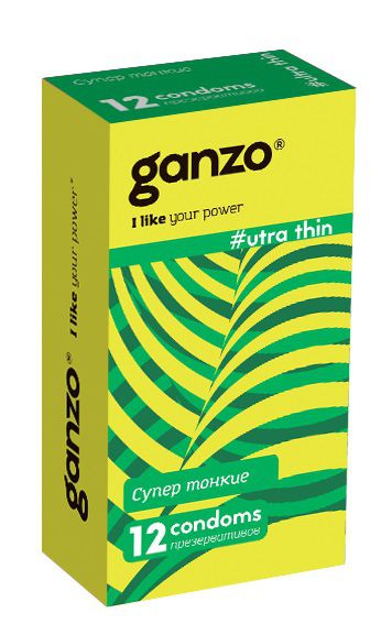 Купить Ультратонкие презервативы Ganzo Ultra thin - 12 шт. в Москве.