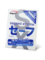 Купить Презерватив Sagami Xtreme Ultrasafe с двойным количеством смазки - 1 шт. в Москве.