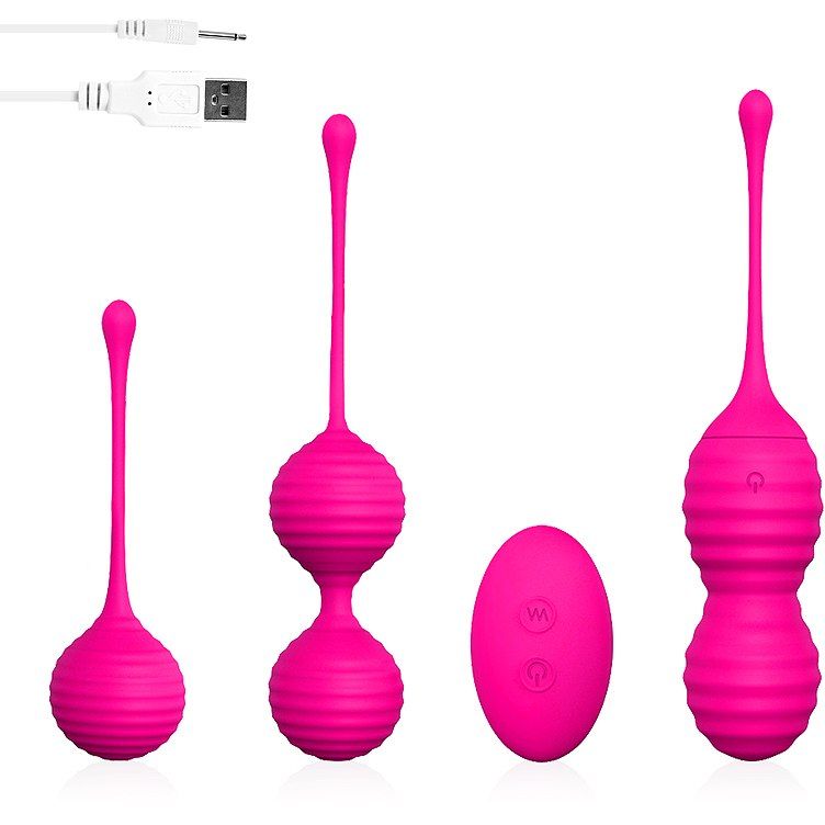 Купить Набор из 3 ярко-розовых вагинальных шариков SWEETHEART в Москве.