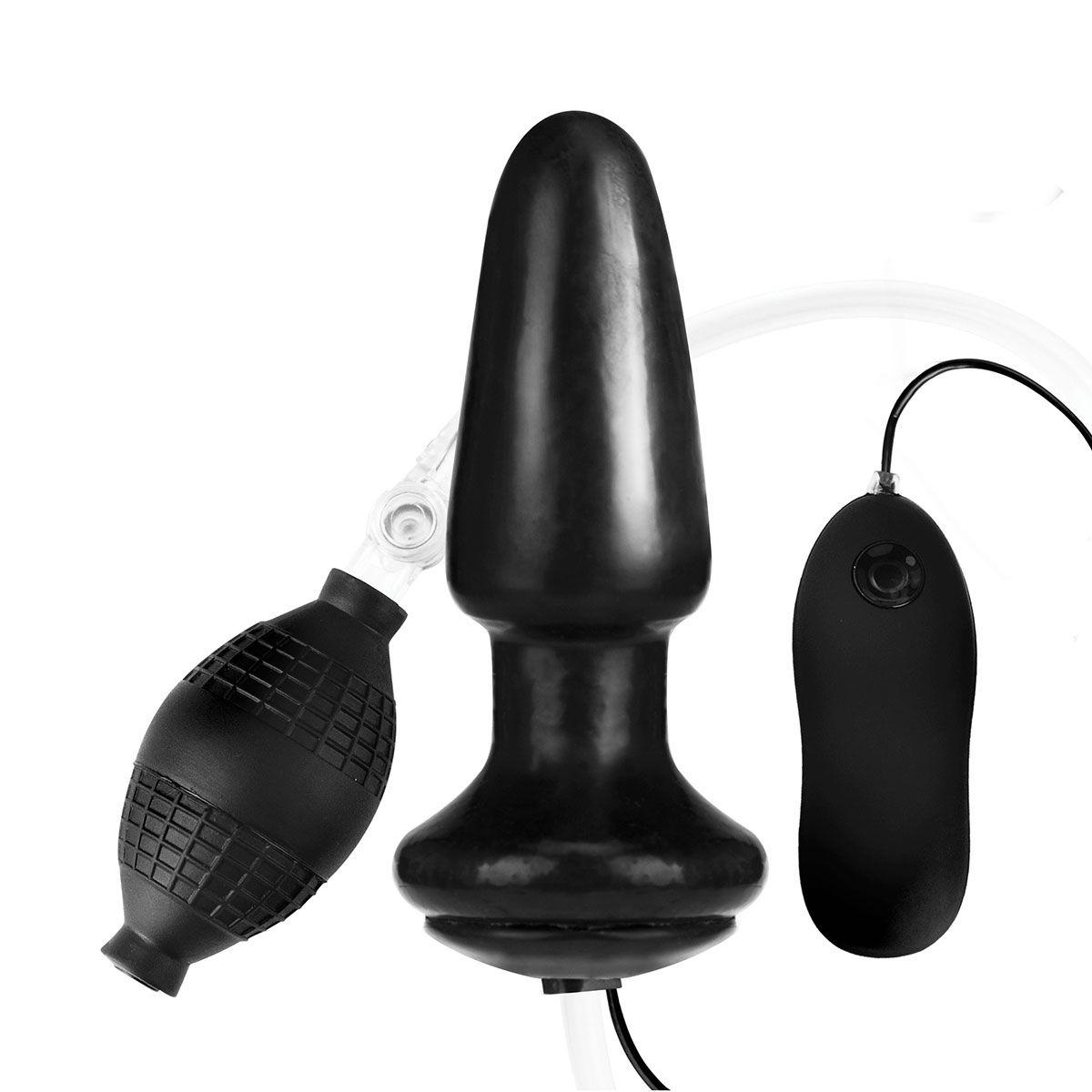 Купить Надувная вибрирующая анальная пробка  Inflatable Vibrating Butt Plug - 10,2 см. в Москве.