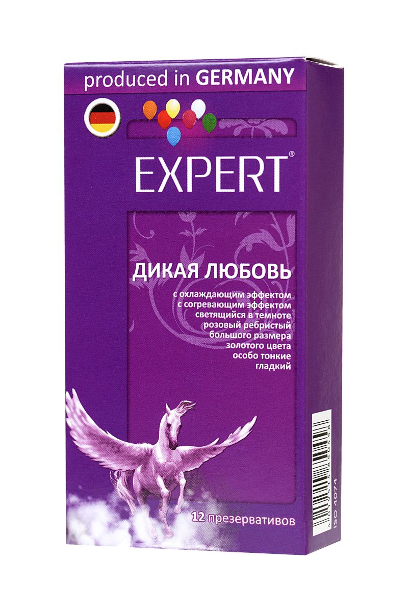 Купить Презервативы с точками и ребрами Expert  Дикая любовь  - 12 шт. в Москве.