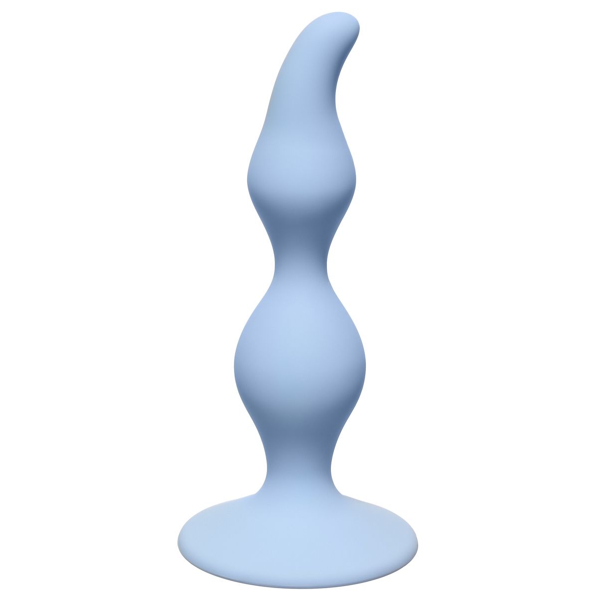 Купить Голубая анальная пробка Curved Anal Plug Blue - 12,5 см. в Москве.