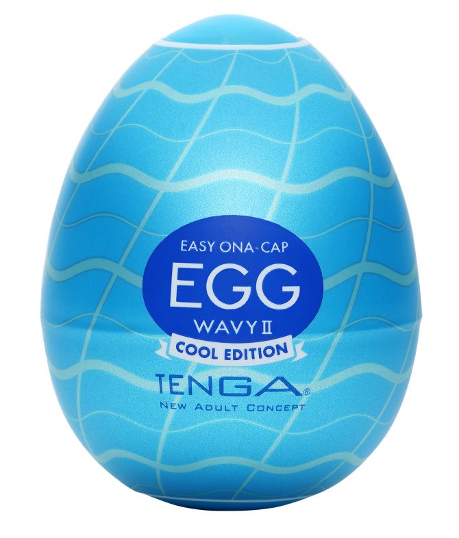 Купить Мастурбатор-яйцо с охлаждающей смазкой EGG Wavy II Cool в Москве.