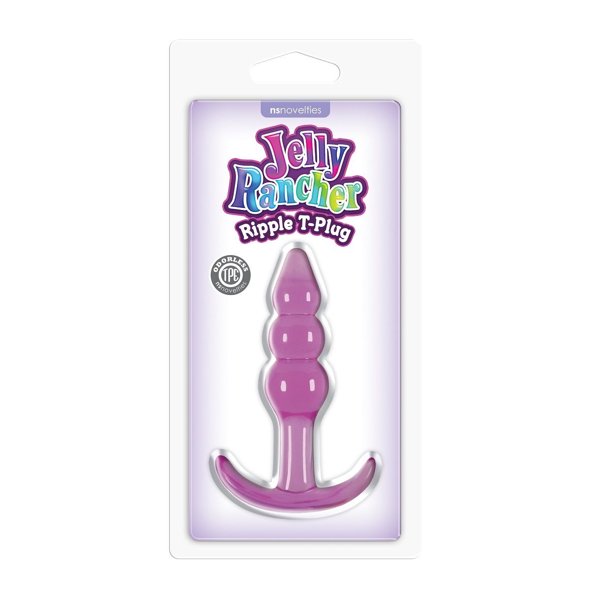 Купить Фиолетовая анальная пробка Jelly Rancher T-Plug Ripple Purple - 10,9 см. в Москве.