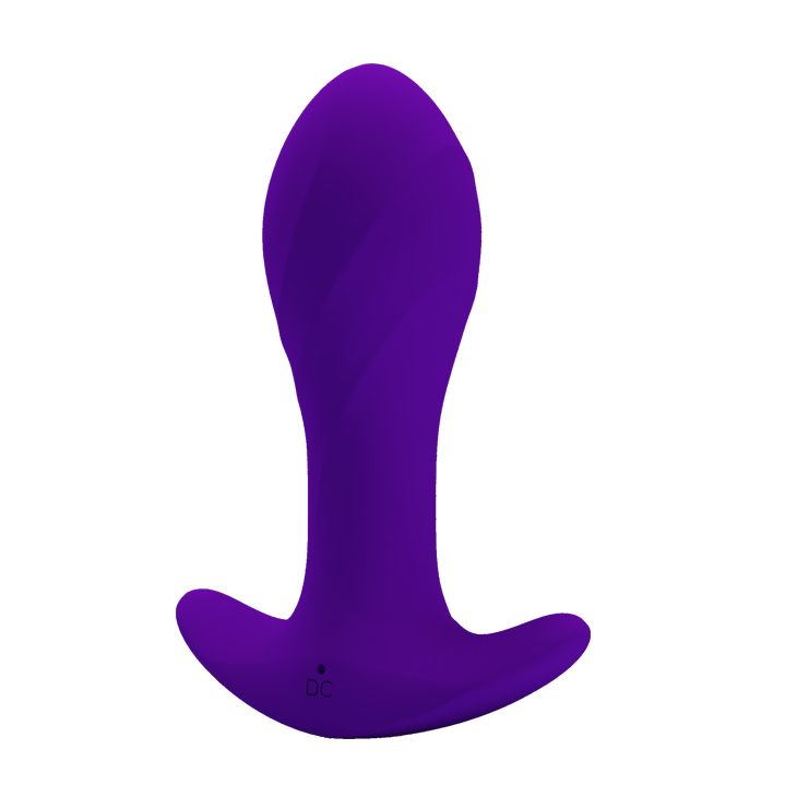 Купить Фиолетовая анальная втулка с вибрацией - 10,5 см. в Москве.