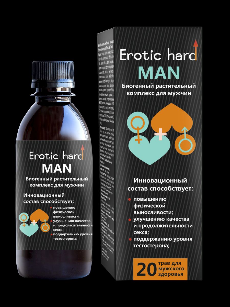 Купить Мужской биогенный концентрат для усиления эрекции Erotic hard Man - 250 мл. в Москве.
