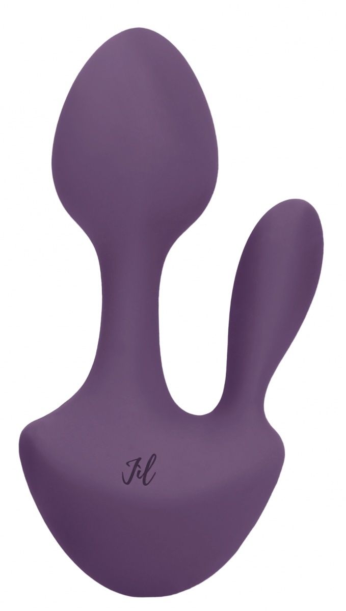 Купить Фиолетовый анально-вагинальный вибратор Sofia - 13 см. в Москве.