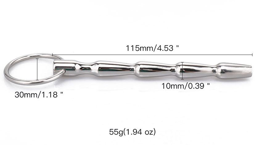 Купить Уретральный металлический стимулятор-елочка с колечком в Москве.