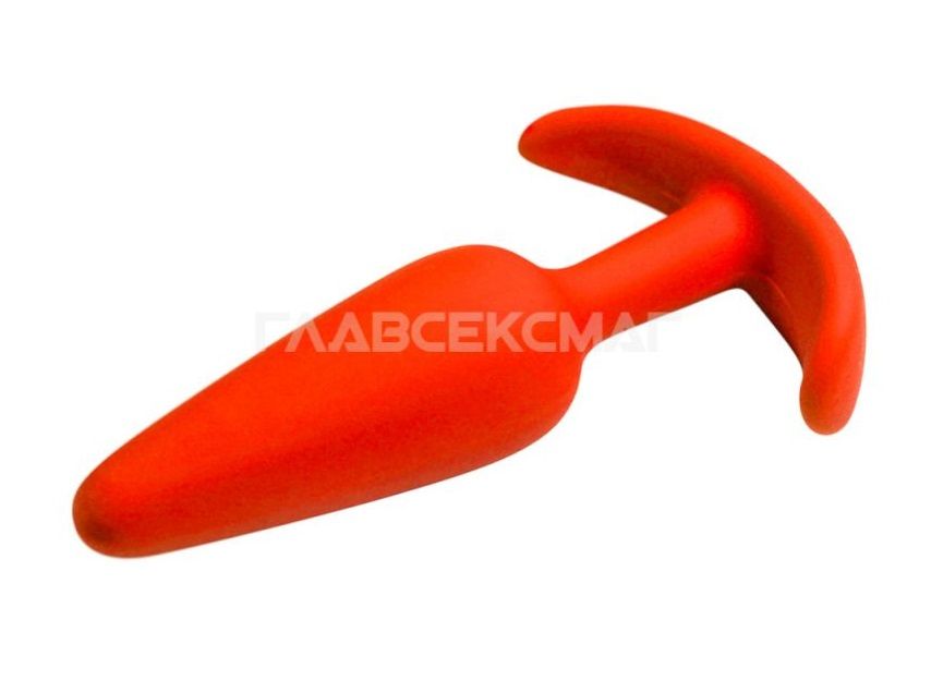 Купить Оранжевая анальная пробка из силикона - 10 см. в Москве.