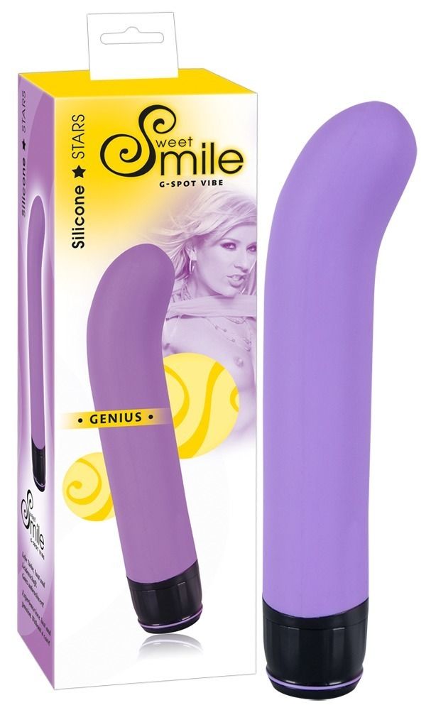 Купить Фиолетовый вибратор G-точки Smile Genius - 20 см. в Москве.