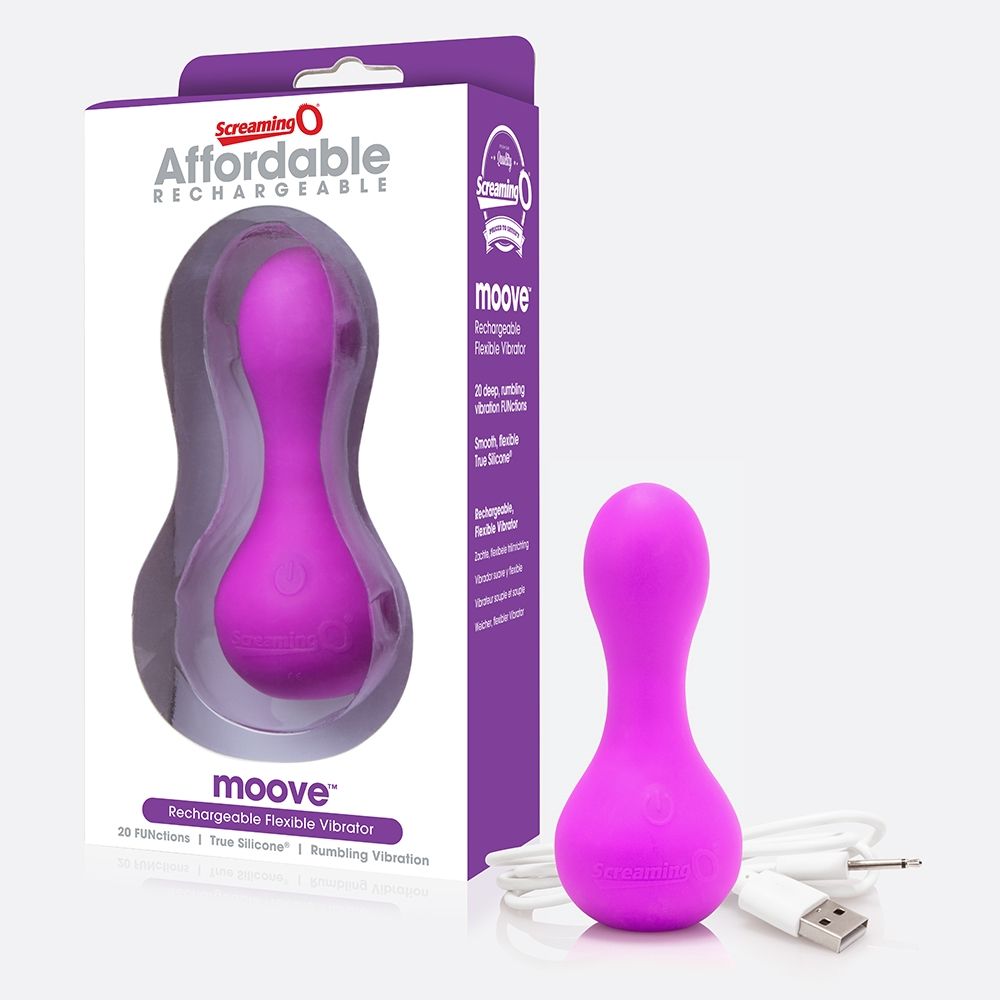 Купить Фиолетовый мини-вибратор Affordable Rechargeable Moove в Москве.