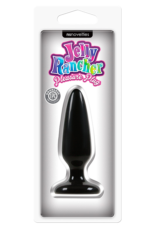 Купить Малая чёрная анальная пробка Jelly Rancher Pleasure Plug Small - 10,2 см. в Москве.