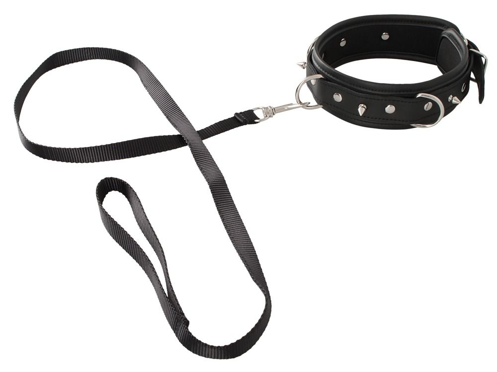 Купить Черный ошейник Collar and Leash с поводком в Москве.