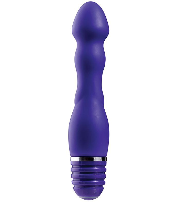 Купить Фиолетовый вибромассажер для анальной стимуляции PURRFECT SILICONE ANAL VIBE - 15 см. в Москве.