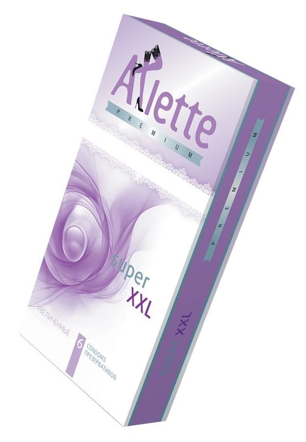 Купить Увеличенные презервативы Arlette Premium Super XXL - 6 шт. в Москве.