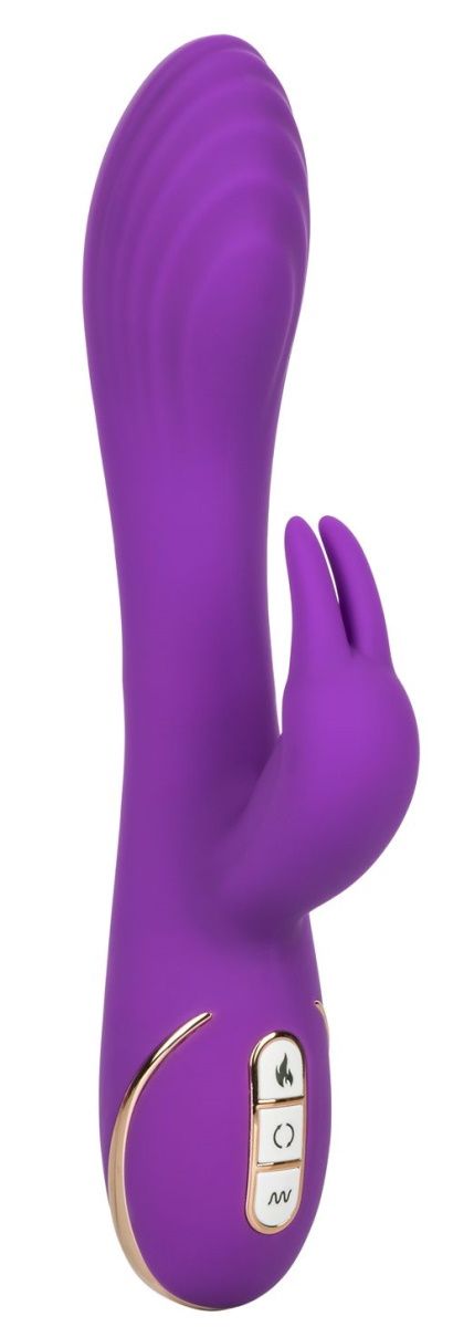 Купить Фиолетовый вибратор-кролик с нагревом Jack Rabbit Signature Heated Silicone Rotating - 21,5 см. в Москве.