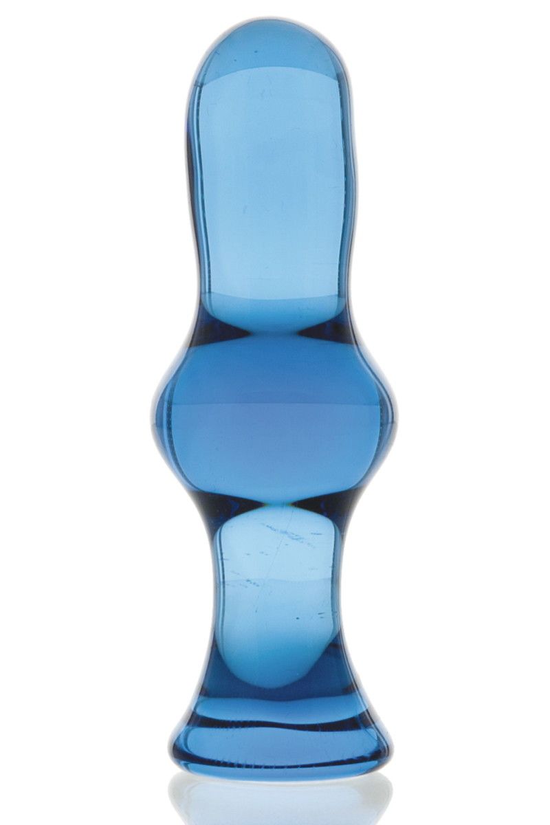 Купить Голубая стеклянная анальная втулка - 12 см. в Москве.