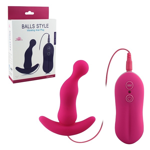 Купить Розовый анальный стимулятор Balls Style Vibrating Anal Plug в Москве.