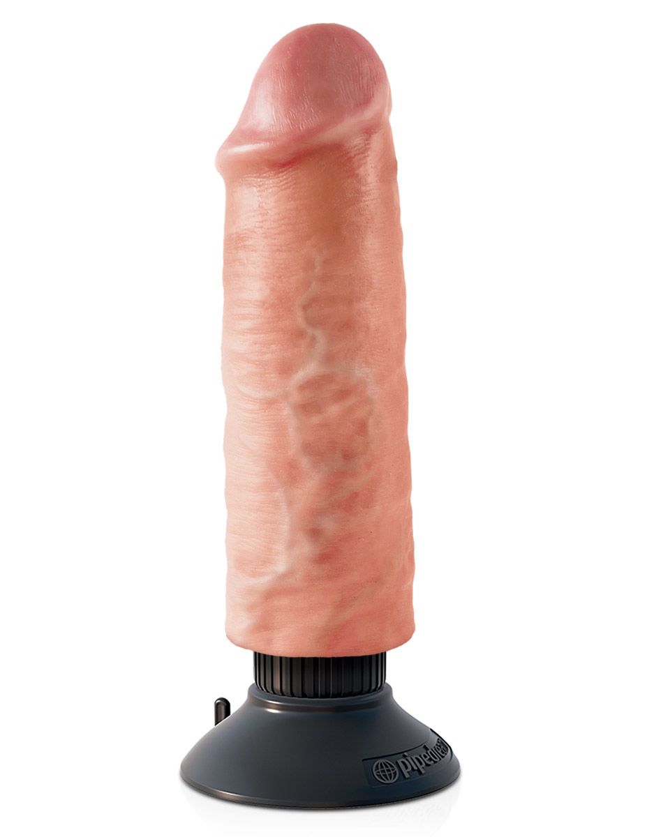 Купить Вибромассажер-реалистик 6  Vibrating Cock - 17,8 см. в Москве.