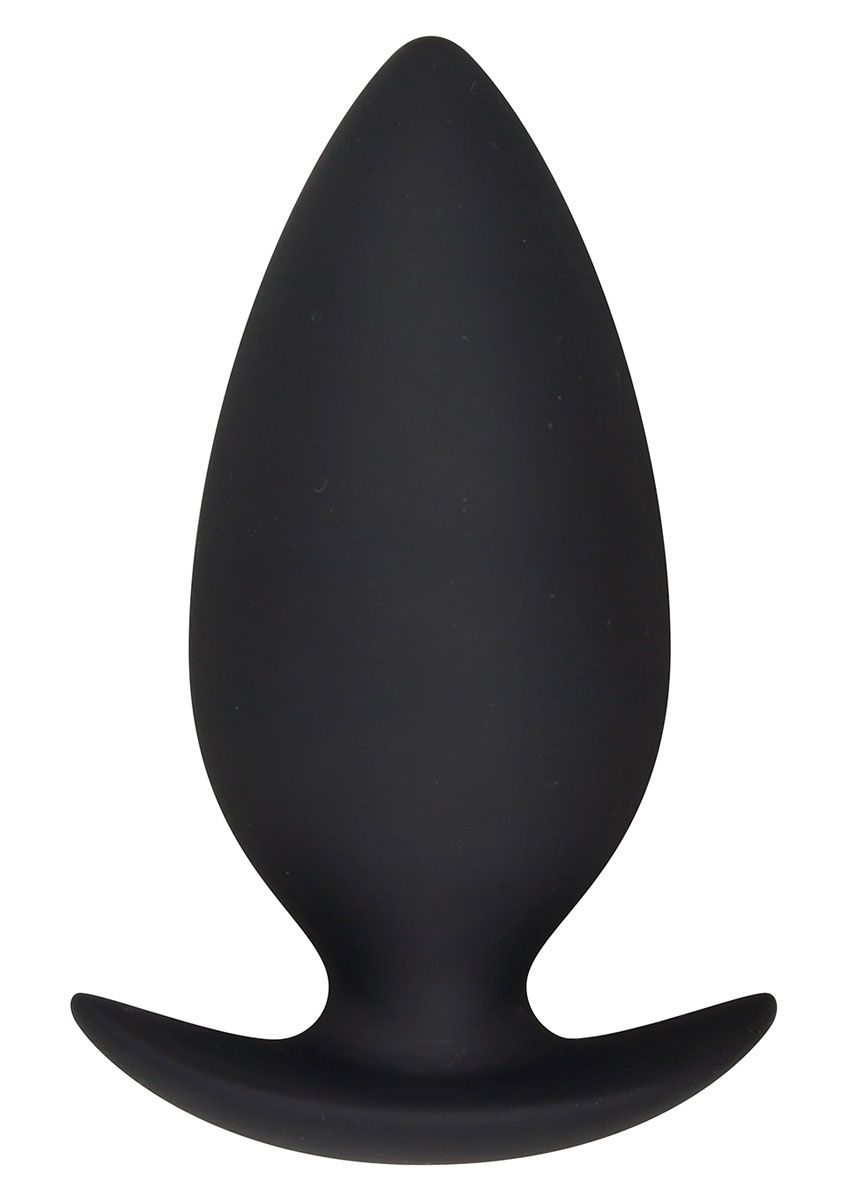 Купить Большая черная силиконовая анальная пробка - 10,5 см. в Москве.