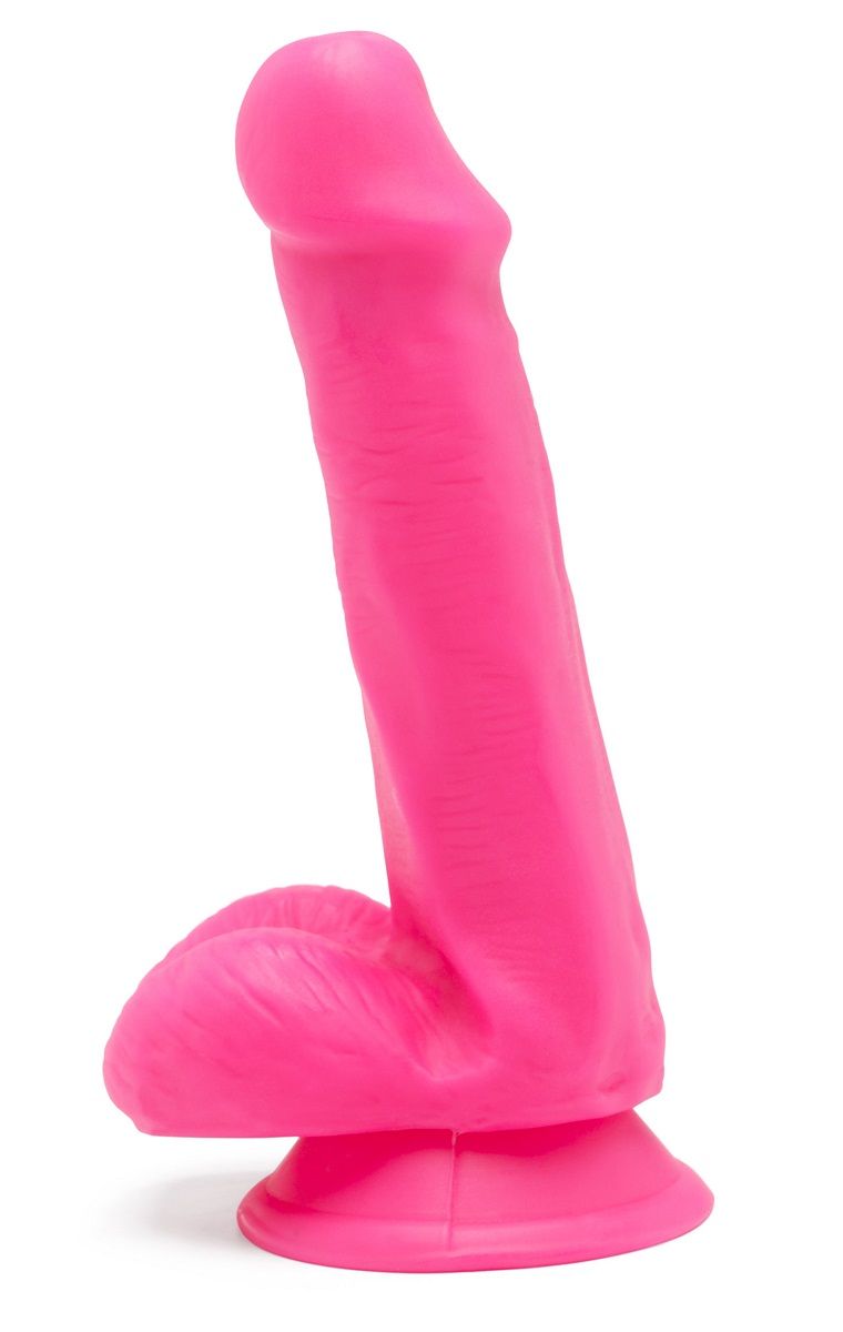 Купить Розовый фаллоимитатор Happy Dicks Dildo 6 inch Balls - 15,2 см. в Москве.