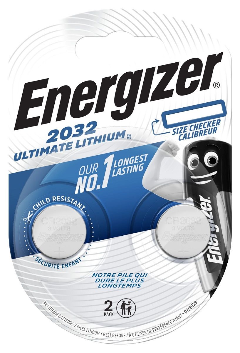 Купить Батарейки Energizer Lithium CR2032 3V (таблетка) - 2 шт. в Москве.