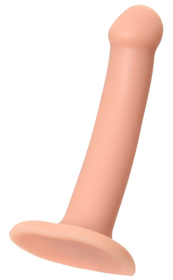 Купить Телесный фаллос на присоске Silicone Bendable Dildo S - 17 см. в Москве.