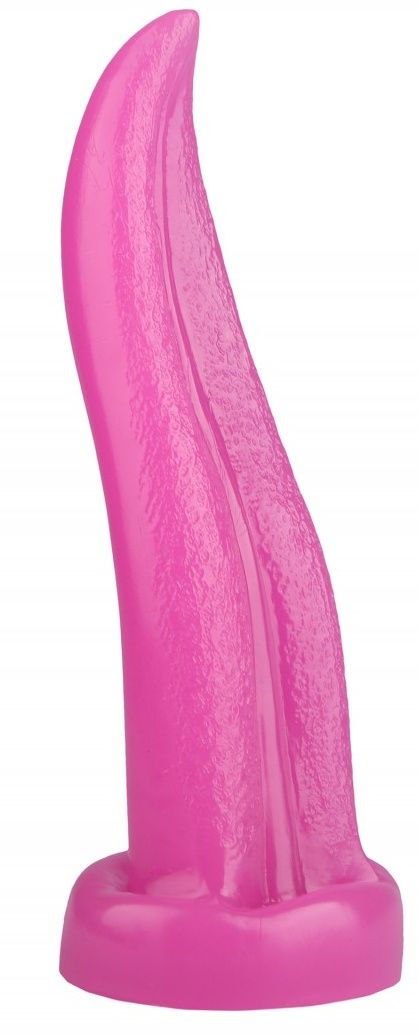 Купить Розовая изогнутая анальная втулка-язык - 21 см. в Москве.