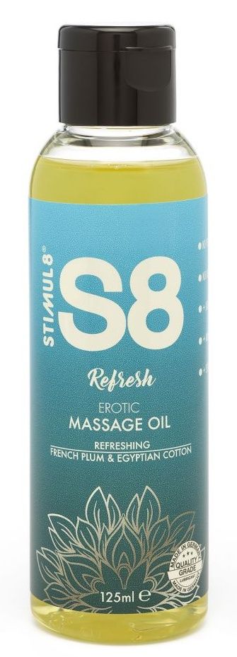 Купить Массажное масло S8 Massage Oil Refresh с ароматом сливы и хлопка - 125 мл. в Москве.