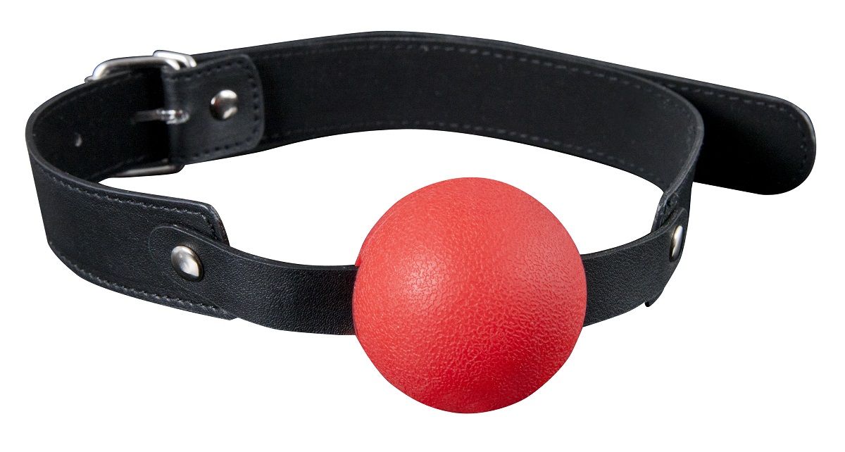 Купить Красный силиконовый кляп-шар с ремешками из полиуретана Solid Silicone Ball Gag в Москве.
