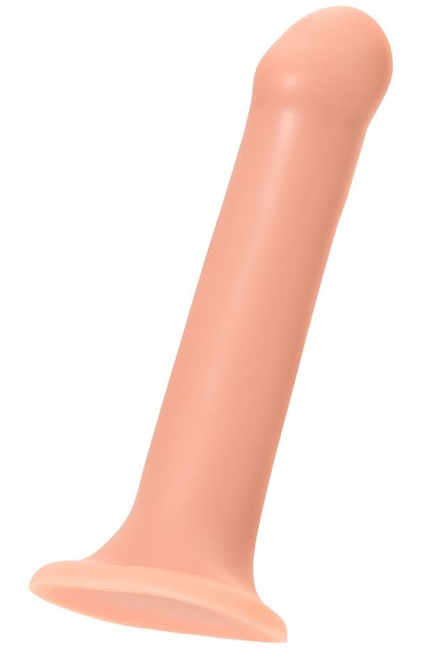 Купить Телесный фаллос на присоске Silicone Bendable Dildo L - 19 см. в Москве.