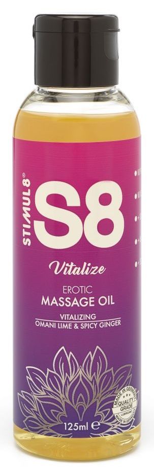 Купить Массажное масло S8 Massage Oil Vitalize c ароматом лайма и имбиря - 125 мл. в Москве.