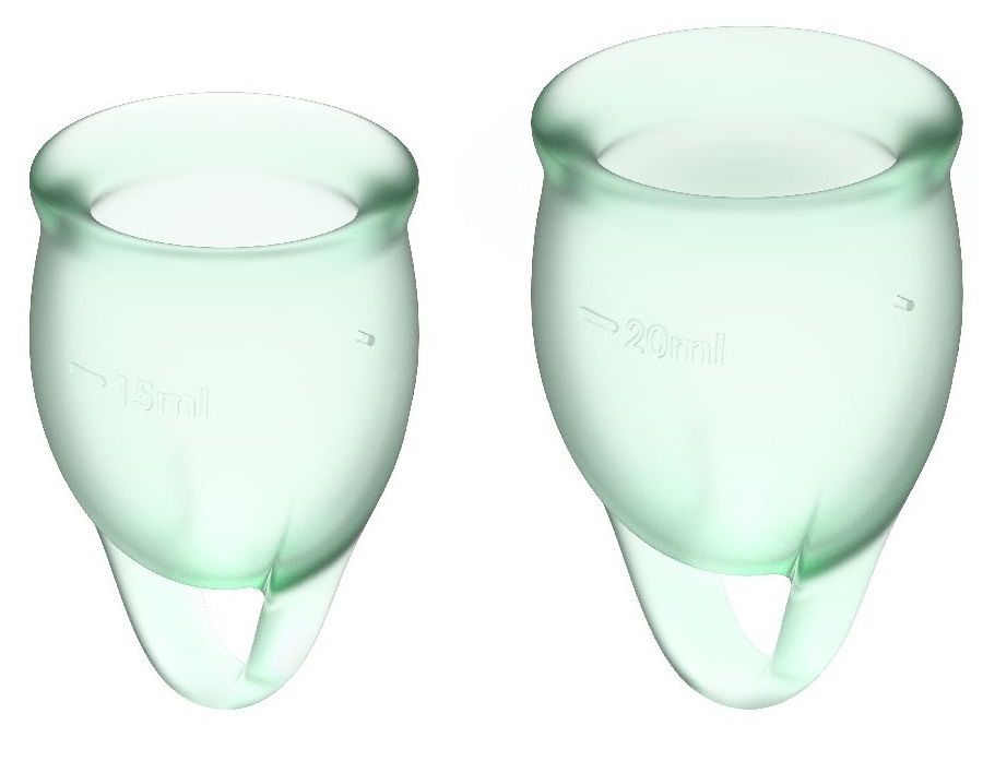 Купить Набор зеленых менструальных чаш Feel confident Menstrual Cup в Москве.
