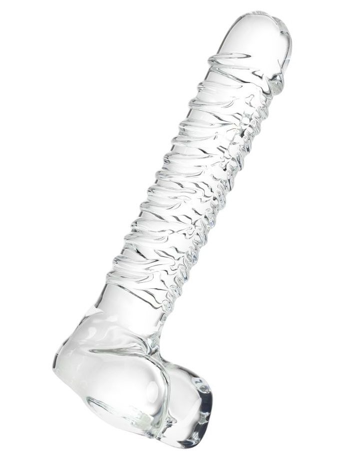 Купить Стеклянный прозрачный фаллоимитатор Sexus Glass - 21 см. в Москве.