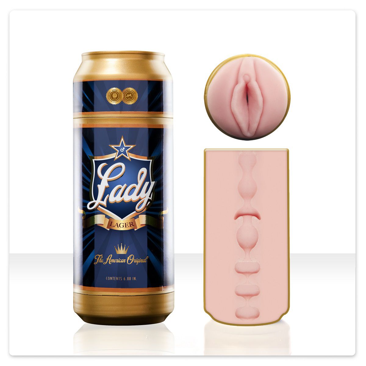 Купить Необычный мастурбатор-вагина в банке Fleshlight - Lady Lager в Москве.