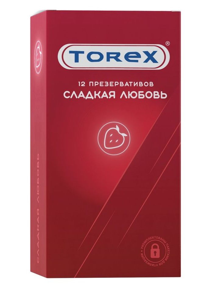 Купить Презервативы Torex  Сладкая любовь  с ароматом клубники - 12 шт. в Москве.