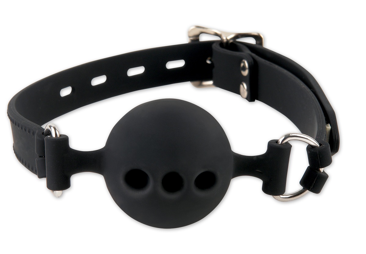 Купить Силиконовый дышащий кляп Silicone Breathable Ball Gag Medium в Москве.