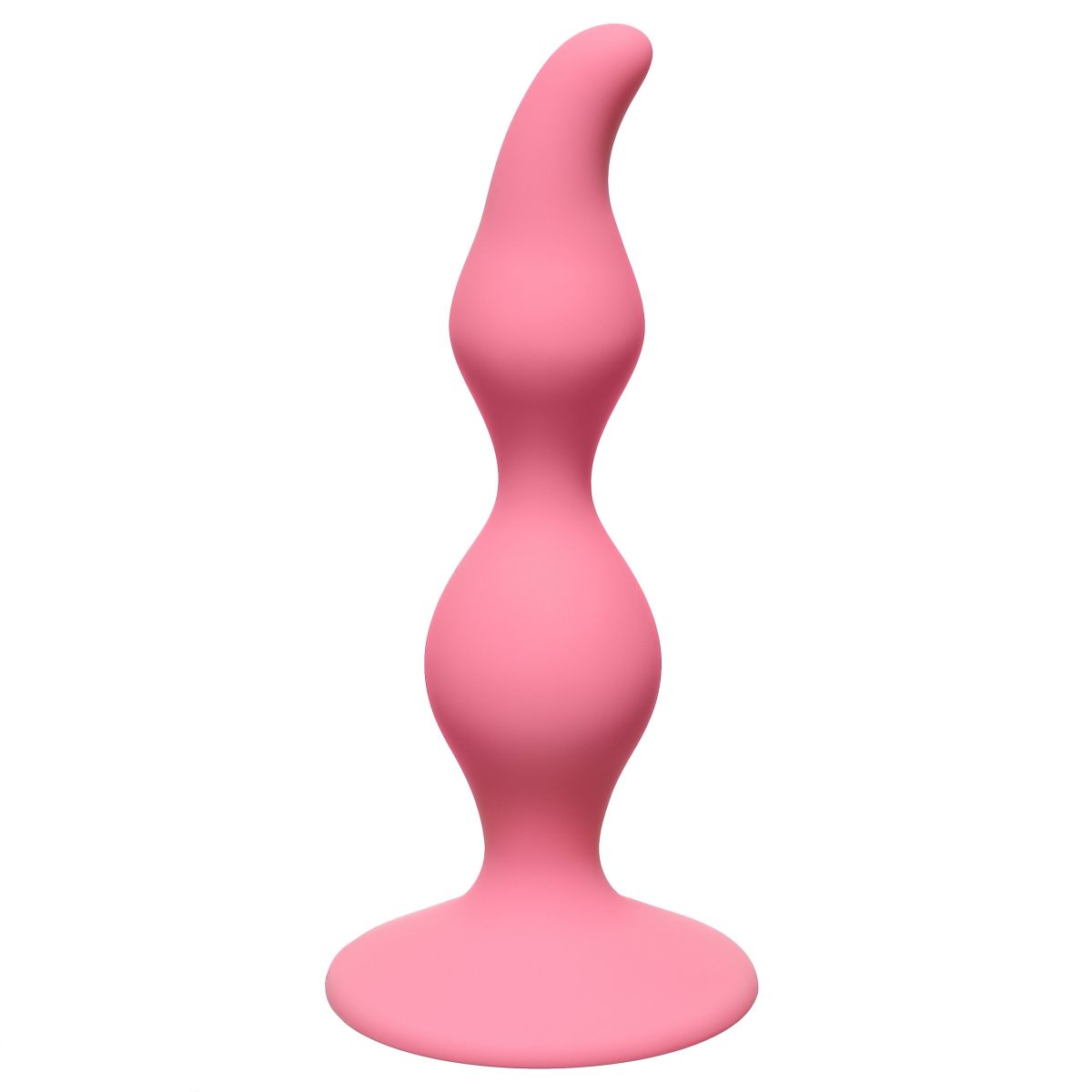 Купить Розовая анальная пробка Curved Anal Plug Pink - 12,5 см. в Москве.