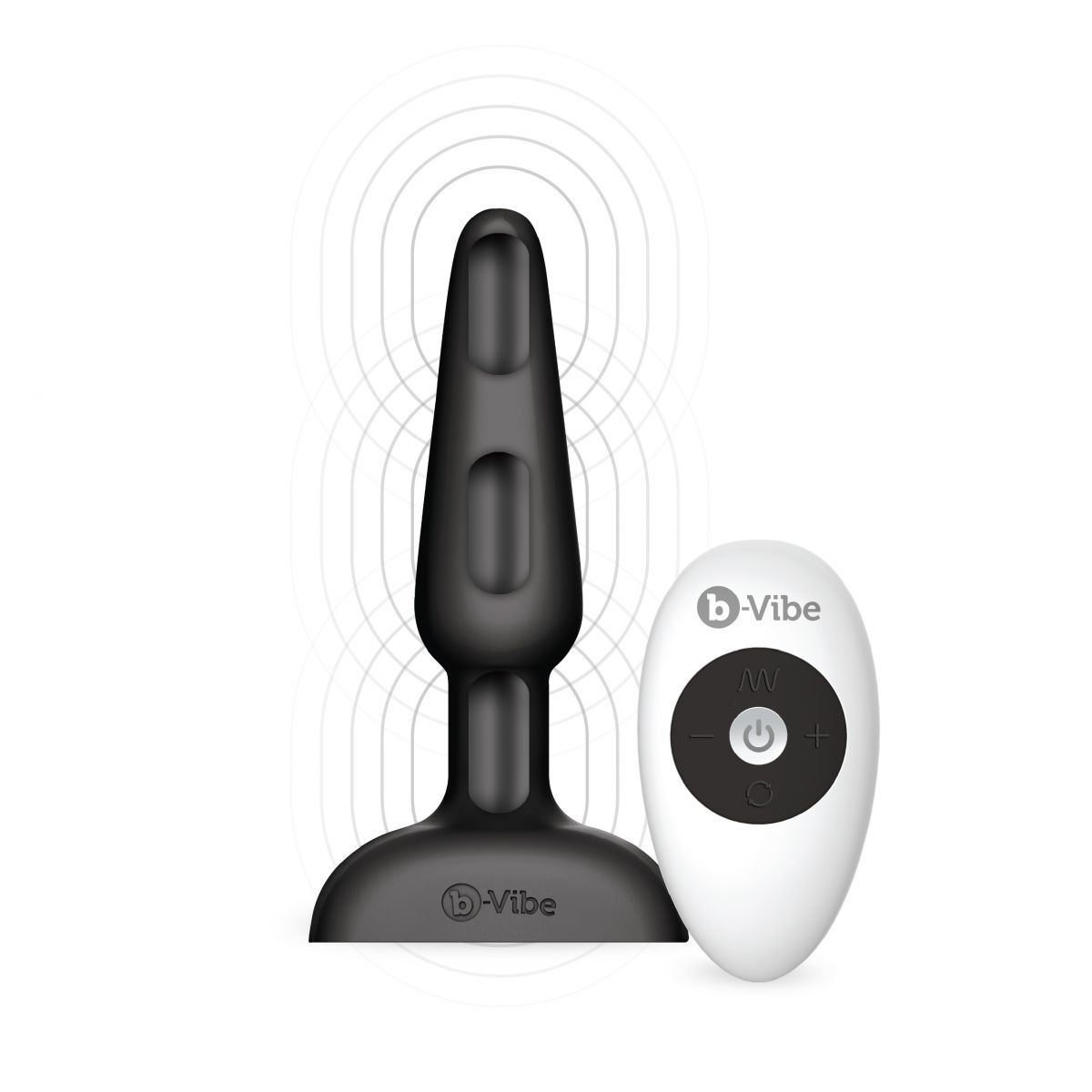 Купить Чёрная анальная вибропробка с 3 источниками вибрации TRIO REMOTE CONTROL PLUG BLACK - 13,5 см. в Москве.