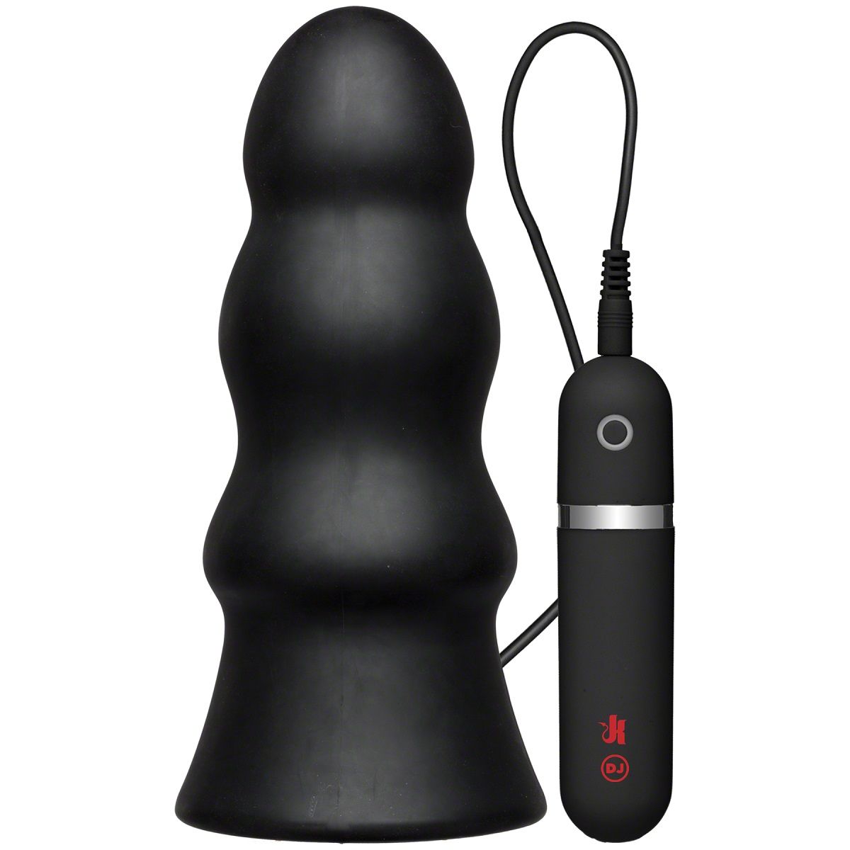 Купить Анальная вибропробка Kink Vibrating Silicone Butt Plug Rippled 7.5  - 19 см. в Москве.